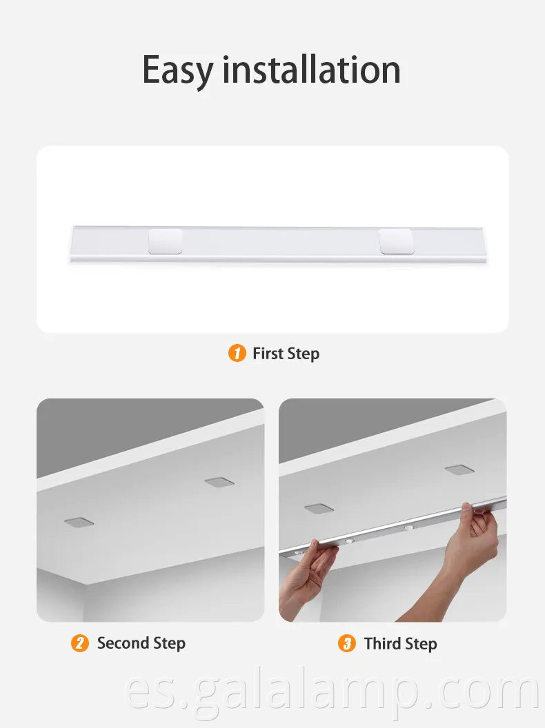 Sensor de movimiento inalámbrico LED nocturna para gabinetes de cocina y dormitorios